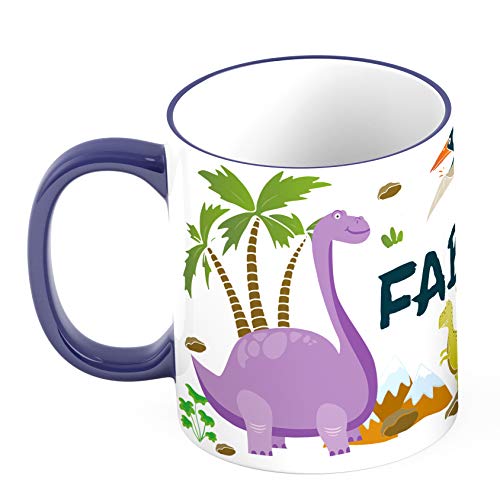 Ma2ca® Dinos Kindertasse Becher Tasse Dinosaurier Tasse Becher-Rand_Kobaltblau von Ma2ca