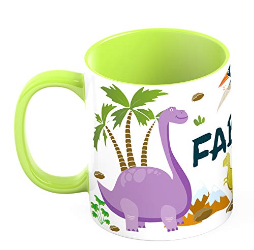 Ma2ca® Dinos Kindertasse Becher Tasse Dinosaurier Tasse Becher-innen_hellgruen von Ma2ca