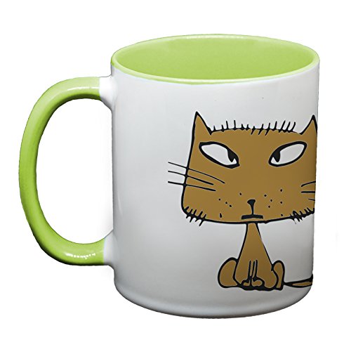 Ma2ca® Good Morning Katzen Becher Tasse Tasse Becher-innen_hellgruen von Ma2ca