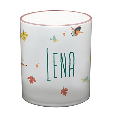 Ma2ca® Namenstasse Waldtiere Kindertasse mit Namen Becher Tasse Tasse Becher-Rand_rosa von Ma2ca