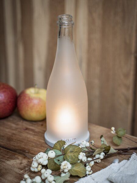MaBe Windlicht handgefertigt aus der Sektflasche von MaBe