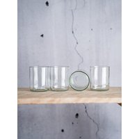 Trink Glas 4Er Set - 250 Ml Transparent Nachhaltiges & Wunderbare Geschenkidee von MaBeGlasfaktur