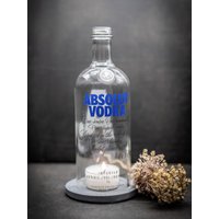 Absolut Windlicht- Witziges Geschenk - Upcycling Aus Der Leergetrunkenen Flasche von MaBeGlasfaktur