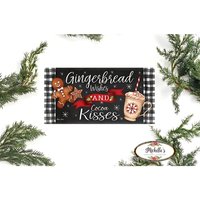 Lebkuchen-Wünsche Und Kakao-Küsse Zeichen - Kranz-Verschönerung von MaDoorableCreations
