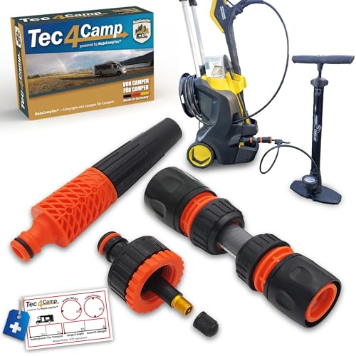 MaJoCompTec® DRYTUBE Adapter zum Entwässern | Frostschutz für Wasserhahn Schlauchtrommel Wasserleitung Hochdruckreiniger | Wohnmobil Garten Zubehör (Entwässerungs-Set Autoventil) von MaJoCompTec