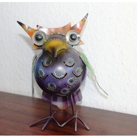 Lustige Eule Aus Metallschrott, Handgefertigt Und Bemalt. Gartendeko, Balkondeko, Fensterdeko Lustige Eule Aus Metallschrott, Handgefertigt Und Bemalt. Gartendeko, Balkondeko, Fensterdeko von MaKoVintageShop