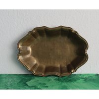 Sehr Schwere Große Antike Obstschale Eisenguss Mit Messingüberzug Um 1900 von MaKoVintageShop