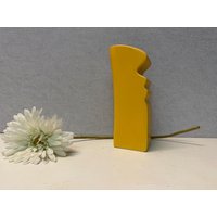 Kerzenständer Set, Asa Selection Aus Keramik 80Er Jahre, Gelb, Post Modern, Memphis Stil von MaLeNaVintage