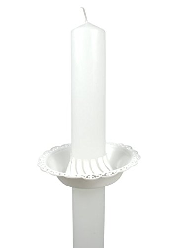 MaMeMi Tropfenfänger für Kerzen aus Kunststoff [Für Kerzen mit Durchmesser Ø3-4cm] TROPFSCHUTZ für Kommunionkerzen/Kerzentropfschutz von MaMeMi