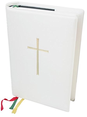 Bibelhülle Gotteslob Steckhülle weiß mit Kreuz 19 x 13 cm von MaMeMi