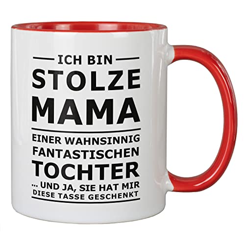 Geschenkedirekt Tasse mit Spruch STOLZE MAMA Kaffeetasse Kaffeebecher Kaffeepot Frühstückstasse Bürotasse, Motiv:Motiv 10 von MaMeMi