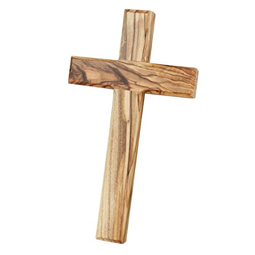 MaMeMi Holzkreuz Olivenholz - Wandkreuz aus Holz aus Bethlehem [15 x 9 cm] ECHTE HANDARBEIT aus dem Heiligen Land von MaMeMi