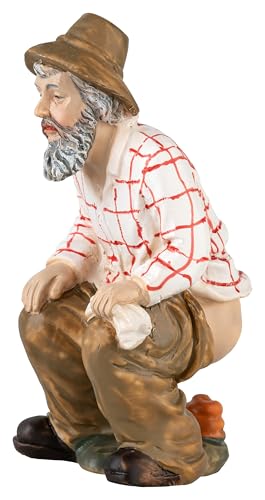 Krippenfigur Cagones/Caganer Der Schisser/Scheisserlei [HANDBEMALT - Maßstab: für 11 cm Figuren. Grösse Dieser Figur: ca 7 cm] Für Krippenlandschaften und den Modellbau von MaMeMi