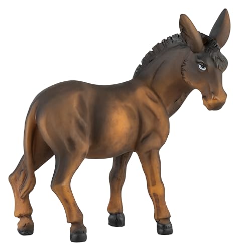 MaMeMi HANDGEMALTER Esel – KRIPPENFIGUR/KRIPPENTIER [ca 10 x 12 cm] – Dekoration für WEIHNACHTSKRIPPEN & Modellbau von MaMeMi