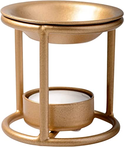 MaMeMi Räucherstövchen Eisen Gold [Höhe 7 cm] Mit Siebeinsatz zum Räuchern mit einem Teelicht von MaMeMi