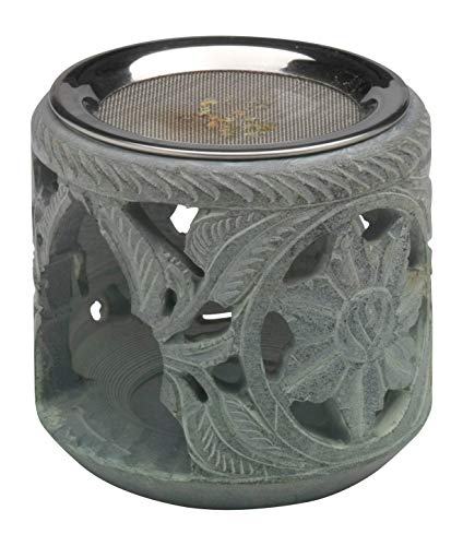 MaMeMi Räucherstövchen aus Speckstein [Höhe 10 cm] Zum Räuchern mit einem Teelicht von MaMeMi