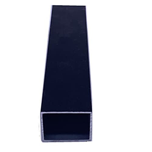 2 Stück matt schwarz matt lackierte Aluminiumlegierung Vierkantrohre, 10 x 10 mm x 1 mm x 0,5 m, für Bau- oder Industrie usw. von MaNKexiY