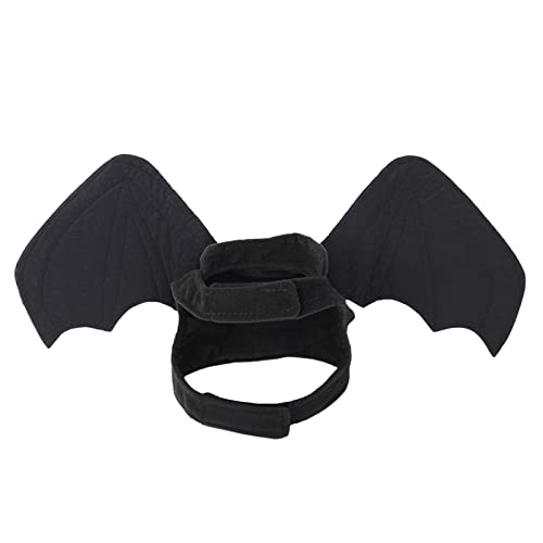 Hundebekleidung für Haustiere Katzen Welpen Hunde Kostüm Cosplay Kleidung Kostüm Schwarz Fledermaus Flügel Halloween Party Für Haustier Dekoration Kleidung Winddicht Hundemantel (Black, L) von MaNMaNing