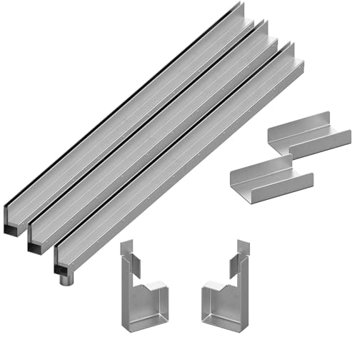 MaTaDa® Entwässerungsrinne Schlitzrinne Gartenrinne Terrassenrinne Komplett Set (3m - Ablauf Links) von MaTaDa
