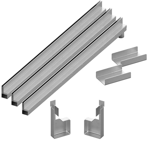 MaTaDa® Entwässerungsrinne Schlitzrinne Gartenrinne Terrassenrinne Komplett Set (3m - Ablauf Rechts) von MaTaDa