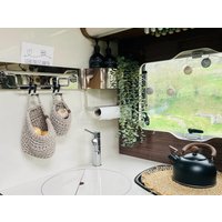 Hängekorb Häkelkorb Hängeutensilo Wandkorb Viele Farben Vanlife Wohnmobil Camper Van Wohnwagen Nicht Bobbiny von MaWiKreativ
