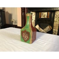 Vintage Dekanter - Leder Gewickelt Deko Schnaps Flasche Made in Italy von MaaKalBoutiqueCanada