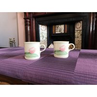 Vintage Teetassen - Kaffeebecher Blumenbecher Pfaltzgraff Tassen Kaffee/Teetasse 2Er Set von MaaKalBoutiqueCanada