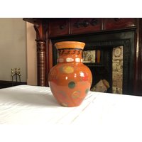 Vintage Vase - Ton Keramik Grenada Clayworks Handarbeit Terracotta Glasierte Strukturierte Braune von MaaKalBoutiqueCanada