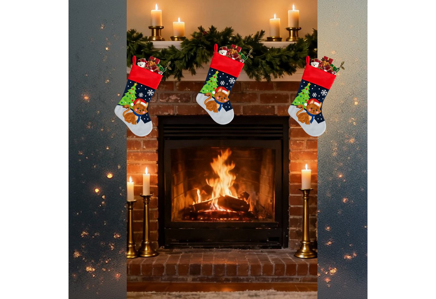 MaajeeKuto Dekohänger Handgestrickter Nikolausstrumpf 50cm Weihnachtsstrumpf + Gratis Magnet MaajeeKuto Dekohänger Handgestrickter Nikolausstrumpf 50cm Weihnachtsstrumpf + Gratis Magnet von MaajeeKuto