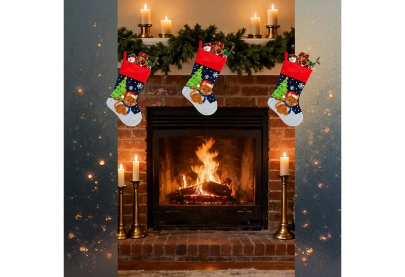 MaajeeKuto Dekohänger Handgestrickter Nikolausstrumpf 50cm Weihnachtsstrumpf + Gratis Magnet MaajeeKuto Dekohänger Handgestrickter Nikolausstrumpf 50cm Weihnachtsstrumpf + Gratis Magnet von MaajeeKuto