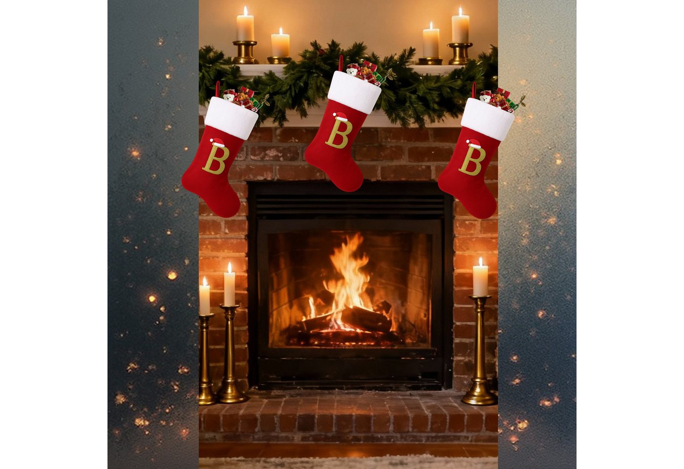 MaajeeKuto Dekohänger Handgestrickter Nikolausstrumpf 50cm Weihnachtsstrumpf + Gratis Magnet MaajeeKuto Dekohänger Handgestrickter Nikolausstrumpf 50cm Weihnachtsstrumpf + Gratis Magnet von MaajeeKuto