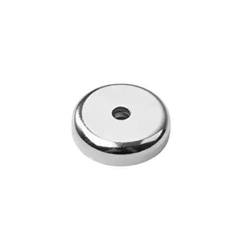 STRONG MAGNETS Neodym POT-Magnet - 16 mm - 1 Stück - Extra stark, hält bis 8kg - Industrielle Anwendung, Werkstatt oder Büro – Magnet zum Schrauben von MaajeeKuto