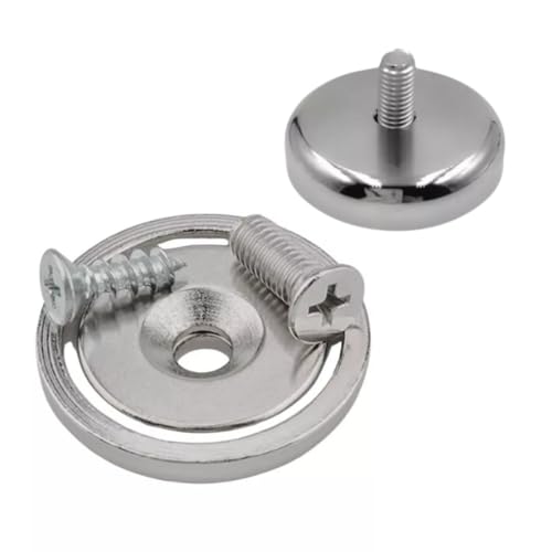 STRONG MAGNETS Neodym POT-Magnet - 32 mm - 10 Stück Extra stark, hält bis 35kg - Industrielle Anwendung, Werkstatt oder Büro – Magnet zum Schrauben von MaajeeKuto