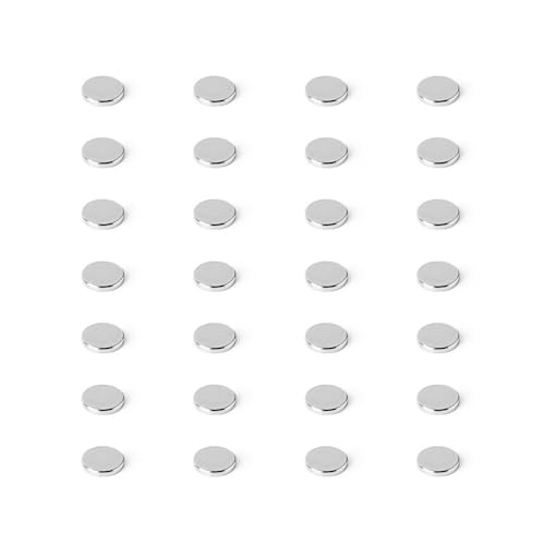 Strong Magnets Neodym Magnet - Rund 4 x 1 mm - 100 Stück - Extra stark, hält bis 163 g - Für Magnettafel, Kühlschrank, Whiteboard, Pinnwand, Büro von MaajeeKuto