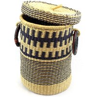 Handgeflochtener Bolga Wäschekorb Aus Ghana Ø Ca. 30 cm von MaakyeAfrica