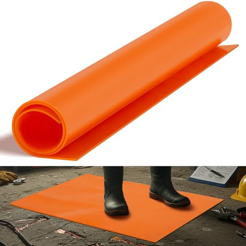 Maasechs 50,8 x 50,8 cm Gummimatte – genug für 1000-V-Isolierung, auffälliges Orange, leicht zu bewegen in jeden Bereich, den Sie isolieren müssen, stark und langlebig von Maasechs