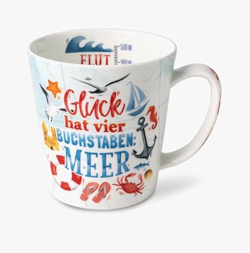 Kaffeebecher Meerglück, Kaffeetasse Tassen Teetassen Kaffeepott Henkelbecher, Meer Küste Urlaub Kaffeebecher Meerglück, Kaffeetasse Tassen Teetassen Kaffeepott Henkelbecher, Meer Küste Urlaub von Maass