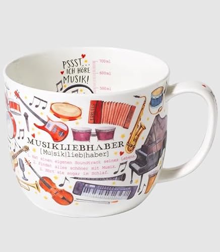 Kaffeebecher Musikinstrumente, 700 ml, Kaffeetasse Tassen Teetassen Kaffeepott Henkelbecher, Musik, Musikliebhaber Kaffeebecher Musikinstrumente, 700 ml, Kaffeetasse Tassen Teetassen Kaffeepott Henkelbecher, Musik, Musikliebhaber von Maass