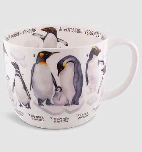 Kaffeebecher Pinguinbande, 700 ml, Kaffeetasse Tassen Teetassen Kaffeepott Henkelbecher, Pinguine von Maass