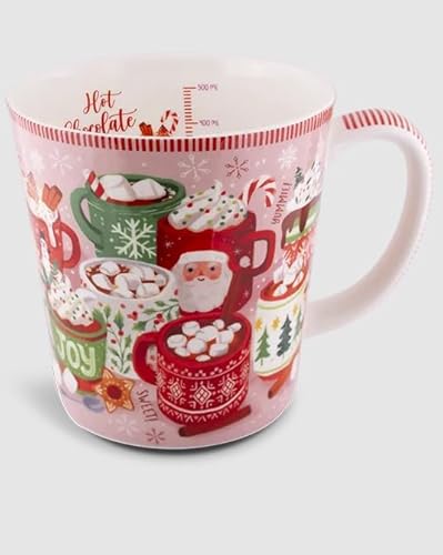 Kaffeebecher Sweet Winter, Kaffeetasse Tassen Teetassen Kaffeepott Henkelbecher Süßigkeiten Marshmallows von Maass
