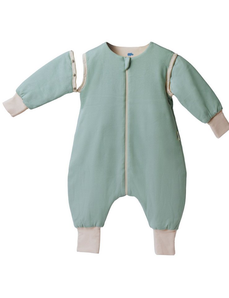 Mababu Babyschlafsack 1.5 TOG Ganzjahresschlafsack mit Füßen, 2-Wege-Reißverschluss, mit abnehmbaren Ärmeln & umklappbaren Bündchen von Mababu