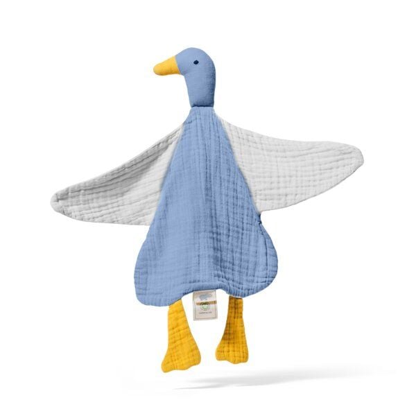 Mababu Schmusetuch Ente - 100% GOTS Bio-Baumwolle & Oeko-TEX® - Geschenke zur Geburt - Schnuffeltuch von Mababu
