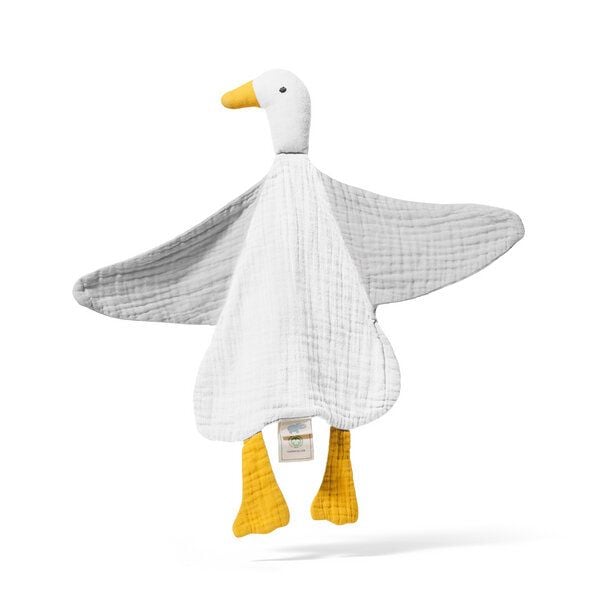 Mababu Schmusetuch Ente - 100% GOTS Bio-Baumwolle & Oeko-TEX® - Geschenke zur Geburt - Schnuffeltuch von Mababu