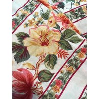 Tischdecke Bankett 260x180 cm April Cornell Pfirsich Cabbage Rose Muster 300G von MabelsTables