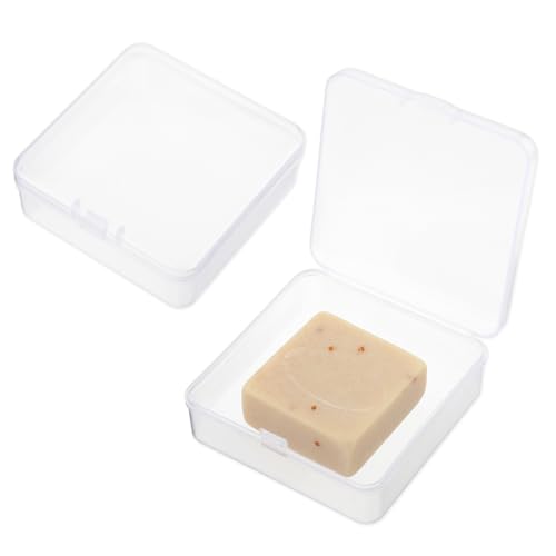Mabor 2 Stück Kunststoff Seifendose Reise Wasserdicht Seifenbox Durchsichtig Seifenschale mit Deckel Seifenablage Tragbarer Seifenhalter für Badezimmer Dusche Wandern von Mabor