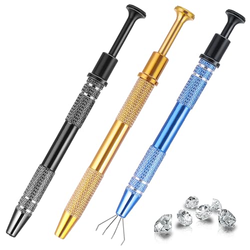 Mabor 3Pcs Piercing Kugel Aufdreher, Professionelle Diamanthalter Pick-Up-Tool Diamant Edelsteine Edelstahl Pick Up Werkzeug Kleinteile IC-Chips Elektronische Uhren Und Perlen von Mabor