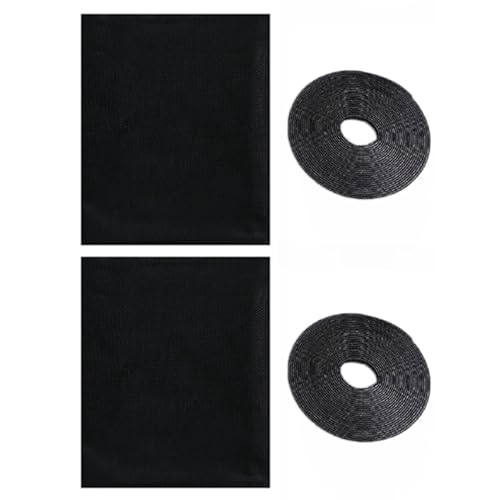 Mabta 2 Stück/Set 130 x 150 cm Fenster-Netzabdeckung mit selbstklebendem Klebeband, Insektenschutz, Türnetz von Mabta