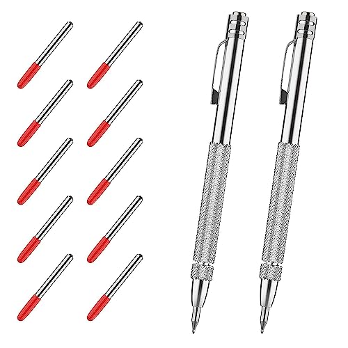 Mabta Anreißwerkzeug aus Wolframmetall, Ersatz-Markierungsspitzen, gerändelter Griff, magnetisches Design, Wolframkarbid-Anreißnadel von Mabta