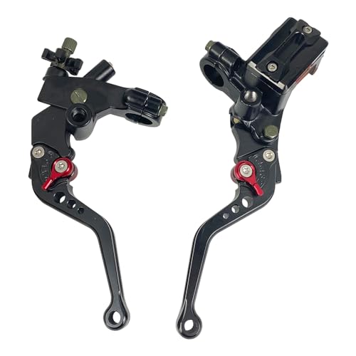 Mabutingti Upgrade 7/8 Zoll 22 mm Universal Lenker Hauptbremszylinder Kupplungshebel links rechts kompatibel mit Polaris Yamaha Suzuki Honda Kawasaki Motorrad Hand Bremspumpe Bremszylinder (Schwarz) von Mabutingti