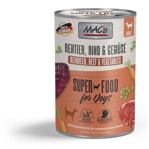 MAC's Dog mit Rentier & Gemüse ( getreidefrei ) 6 x 400 g von MAC's